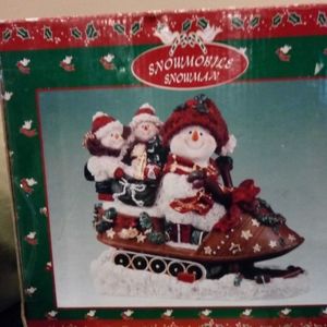 759) snowmobile snowman. Vintage